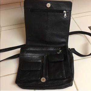 Leather organizer crossbody